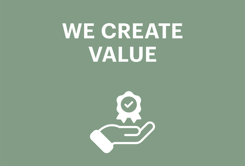 We create value 